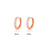 New Ear Buckle Korean Simple Row Zircon Earrings Female Round Small Copper Ear Nails