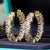 New Earrings Personality Style Single Row Zircon Copper Ear Buckle Wholesale