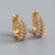 New European And American Entry Lux Full Diamond Wheat Earrings Temperament Wild High-grade Ear Clip Silver Earrings For Women