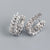 New European And American Entry Lux Full Diamond Wheat Earrings Temperament Wild High-grade Ear Clip Silver Earrings For Women