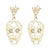 New Exaggerated Halloween Skull And Diamond Crown S925 Silver Needle Personalized Earrings