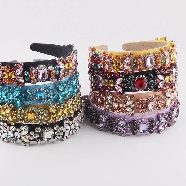 New Fashion Baroque Multicolor Diamond-studded Rhinestone Headband