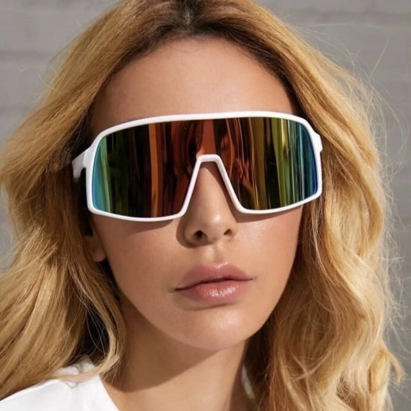 New Fashion Colorful One-piece Sunglasses