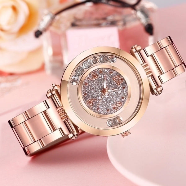 New Fashion Diamond Ladies Hand Watch Hot Selling Glitter Quartz Steel Band Watch