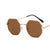 New Fashion Metal Polygonal Shape Frame Vintage Sunglasses