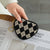 New Fashion Plaid Coin Purse Mini Short Purse Love Small Portable Keychain Coin Purse Card Bag