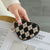 New Fashion Plaid Coin Purse Mini Short Purse Love Small Portable Keychain Coin Purse Card Bag