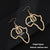 New Fashion Simple African Map Shape Pendant Gold Stainless Steel Earrings