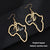 New Fashion Simple African Map Shape Pendant Gold Stainless Steel Earrings