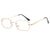 New Fashion Square Frameless Uv Protection Pc Sunglasses