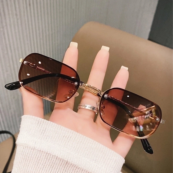 New Fashion Square Frameless Uv Protection Pc Sunglasses