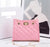 New Fashion Women's Solid Color Geometric  Embroidered Bag