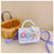 New Girl Bag Pearl  Style Portable Trendy Bag Woolen Flower Fashion Girl Princess Crossbody Bag