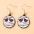 New Halloween Cartoon Dripping Oil Skull Pendant Earrings