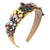 New Headband High-end Women's Headband Baroque Stained Glass Diamond Headband