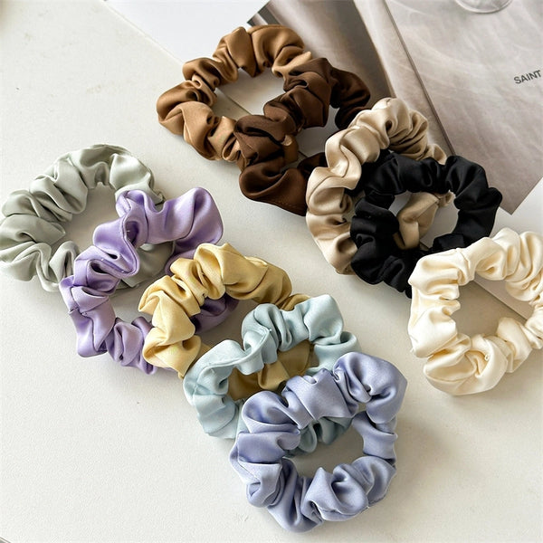 New High Elastic Simple Solid Color Large Intestine Ring Summer Ponytail Bandeau Head Rope Rubber Band Three State Recommend Hair Ring