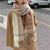 New Internet Celebrity Plaid Scarf Women's Autumn And Winter Korean Style  Japanese Student  Shawl Warm Thickened Scarf