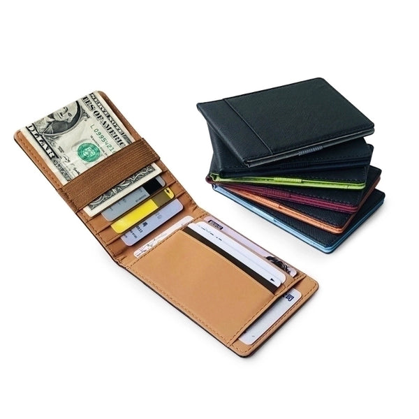 New Korean Fashion Us Dollar Clip Men's Leather Wallet Pu Card Bag Elastic Band Small Card Bag Wholesale