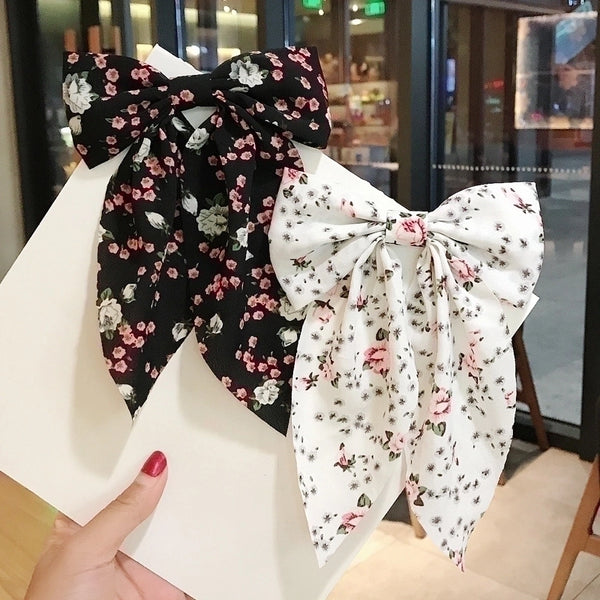 New Korean  Floral Bow Hairpin