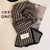 New Korean-style Classic Houndstooth Double-sided Scarf Women's Autumn And Winter Warm Fashion Knitted Scarf  Wind-blocking Scarf