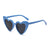 New Ladies Heart Large Frame Sunglasses Harajuku Fashion Sunglasses