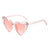 New Ladies Heart Large Frame Sunglasses Harajuku Fashion Sunglasses