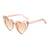 New Ladies Heart Large Frame Sunglasses Harajuku Fashion Sunglasses