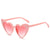 New Ladies Heart Large Frame Sunglasses Harajuku Fashion Sunglasses