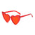 New Ladies Heart Large Frame Sunglasses Harajuku Fashion Sunglasses