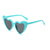 New Ladies Heart Large Frame Sunglasses Harajuku Fashion Sunglasses