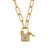 New  Micro-inlaid Zircon Lock-shaped Titanium Steel Pendant Necklace For Women