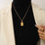 Fashion Letter 304 Stainless Steel 18K Gold Plated Plating Pendant Necklace