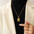 Fashion Letter 304 Stainless Steel 18K Gold Plated Plating Pendant Necklace