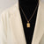 Fashion Letter 304 Stainless Steel 18K Gold Plated Plating Pendant Necklace