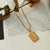 Fashion Letter 304 Stainless Steel 18K Gold Plated Plating Pendant Necklace