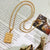 Fashion Letter 304 Stainless Steel 18K Gold Plated Plating Pendant Necklace