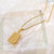 Fashion Letter 304 Stainless Steel 18K Gold Plated Plating Pendant Necklace