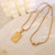 Fashion Letter 304 Stainless Steel 18K Gold Plated Plating Pendant Necklace