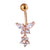 New Piercing Jewelry Fashion Zircon Butterfly Flower Belly Button Nail