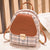 New Plaid Stitching Bag Three-purpose Portable Backpack