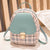 New Plaid Stitching Bag Three-purpose Portable Backpack