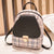 New Plaid Stitching Bag Three-purpose Portable Backpack