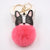 New Puppy Dog Key Chain Pendant Bag Purse Plush Pendant