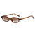 New Retro Personalized Oval Small Frame Sun Glasses  Fashion Leisure Artistic Street Shot Plain Sunshade Sunglasses