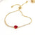 New Simple Copper 18k Gold-plated Color Zirconium Droplet Bracelet