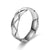 New Simple Cutting Arc Batch Flower Shaped Stainless Steel Ring