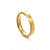 New Simple Double Beveled Edge Gold-plated Stainless Steel Inlaid Zircon Couple Ring