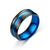 New Simple Titanium Steel Beveled Edge Slotted Color Ring Wholesale