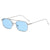 New Square Metal Frame Multicolor Sunglasses