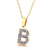 New Stainless Steel Full Diamond 26 English Letter Necklace Wholesale